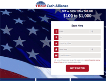 Tablet Screenshot of 1hourcash-alliance.net